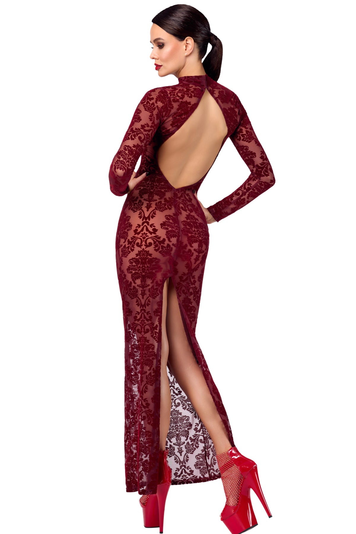 F383 Kink Royal gown/long dress red - 3XL