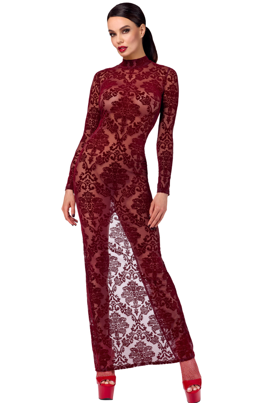 F383 Kink Royal gown/long dress red - 3XL