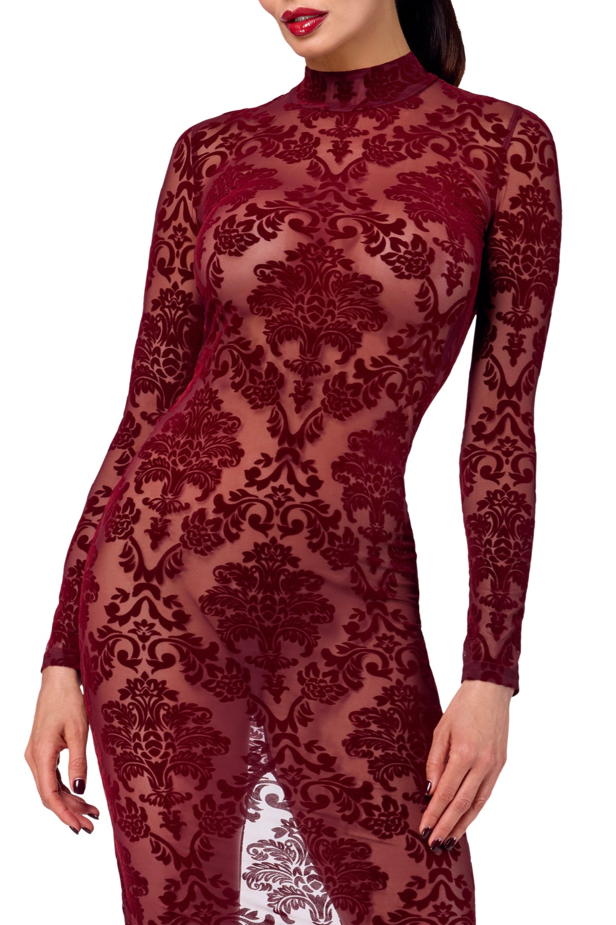 F383 Kink Royal gown/long dress red - 3XL